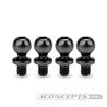 5.5 x 4mm revolved titanium ball-stud, stealth black, 4pc.