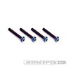 3x20mm Top Hat Titanium screw, burnt blue - 4pc