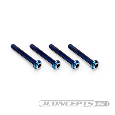 3x22mm Top Hat Titanium screw, burnt blue - 4pc