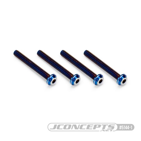 3x24mm Top Hat Titanium screw, burnt blue - 4pc