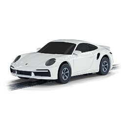 Micro Porsche 911 Turbo Car, white 1:64