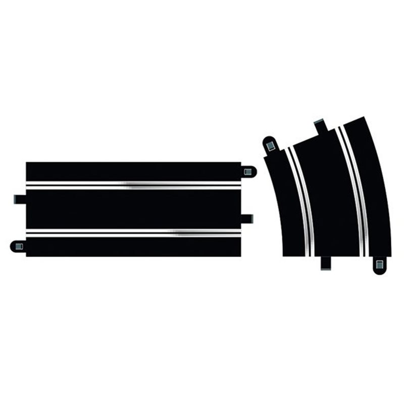 Track Extension Pack 7 - 4 X Straights & 4 X R4 Cu