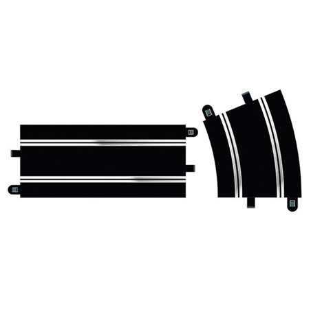 Track Extension Pack 7 - 4 X Straights & 4 X R4 Cu