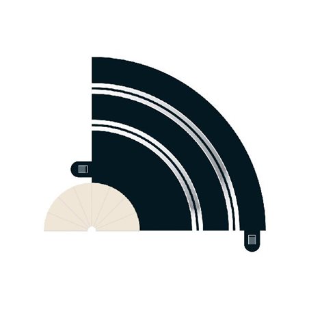 Rad 1 Hairpin curve 90° (2 per bag)