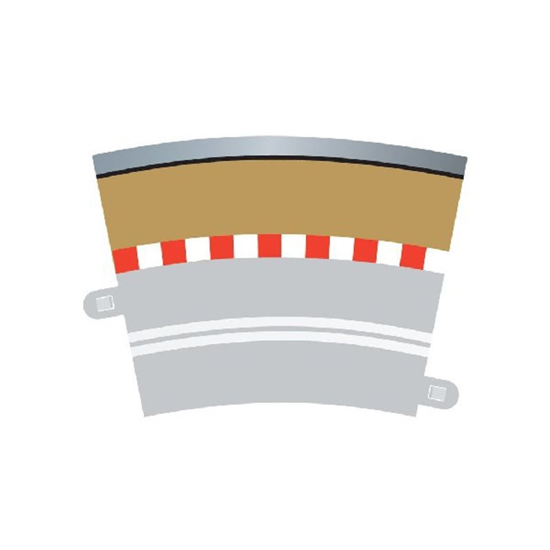 Single lane radius 3 curve outer borders 22.5° 4pc