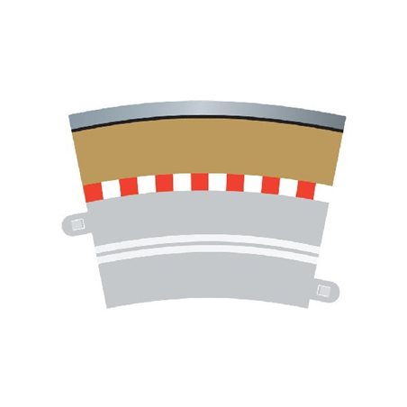 Single lane radius 3 curve outer borders 22.5° 4pc