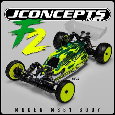 F2 - Mugen MSB1 body w/carpet | turf | dirt wing, light-weight