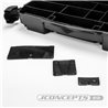 JConcepts tool box w/upper storage, black / smoke gray (~14.5" x 11" x 2.375" x upper storage)
