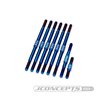 RC10T Fin Titanium Turnbuckle set, 8pc - burnt blue RC10T Fin Titanium Turnbuckle set, 8pc - burnt blue