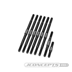 RC10T Fin Titanium Turnbuckle set, 8pc - stealth black