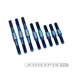 JConcepts - RC10 Classic Fin titanium turnbuckle set - burnt blue, 8pc. 