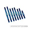 JConcepts - RC10 Worlds Fin titanium turnbuckle set - burnt blue, 8pc.  JConcepts - RC10 Worlds Fin titanium turnbuckle set - burnt blue, 8pc.