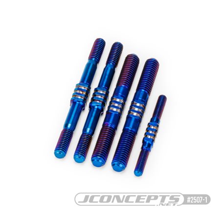 RC8B4.1 Fin Titanium turnbuckle set - burnt blue, 5pc. 