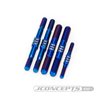 RC8B4.1 Fin Titanium turnbuckle set - burnt blue, 5pc.  RC8B4.1 Fin Titanium turnbuckle set - burnt blue, 5pc.