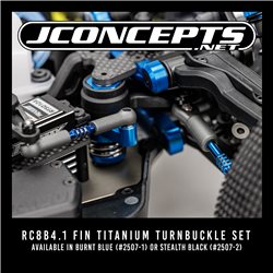 RC8B4.1 Fin Titanium turnbuckle set - burnt blue, 5pc. 