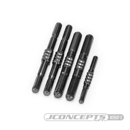 RC8B4.1 Fin Titanium turnbuckle set - stealth black, 5pc. 