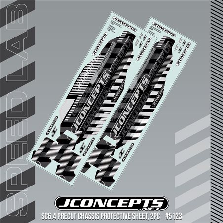 JConcepts - SC6.4 precut chassis protective sheet, 2pc