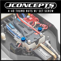 JConcepts - 4-40 thumb nuts w/ set screw, 2pc - blue