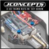 JConcepts - 4-40 thumb nuts w/ set screw, 2pc - blue JConcepts - 4-40 thumb nuts w/ set screw, 2pc - blue