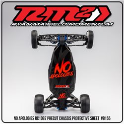 RM2, No Apologies RC10B7 precut chassis protective sheet, 2pc
