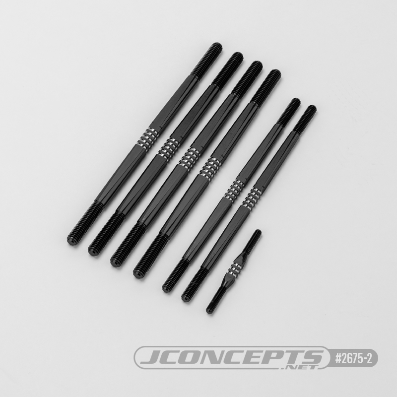 JConcepts - Tekno NT48 2.0 Fin Titanium turnbuckle set, stealth black - 7pc JConcepts - Tekno NT48 2.0 Fin Titanium turnbuckle set, stealth black - 7pc