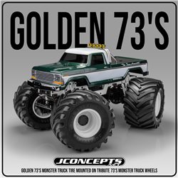 Golden 73's - Monster Truck tire - blue compound (Fits - 3439 3.2 x 3.6" MT wheel)