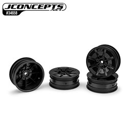 Pioneer - RC10B7 | RC10B7D 2.2" 2wd buggy front wheel (stealth black) - 4pc (Industy standard fit)