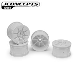 Pioneer - RC10B7 | RC10B7D 2.2" 2wd | 4wd buggy rear wheel (white) - 4pc (industry standard fit)