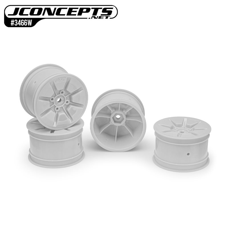 Pioneer - RC10B7 | RC10B7D 2.2" 2wd | 4wd buggy rear wheel (white) - 4pc (industry standard fit) Pioneer - RC10B7 | RC10B7D 2.2" 2wd | 4wd buggy rear wheel (white) - 4pc (industry standard fit)