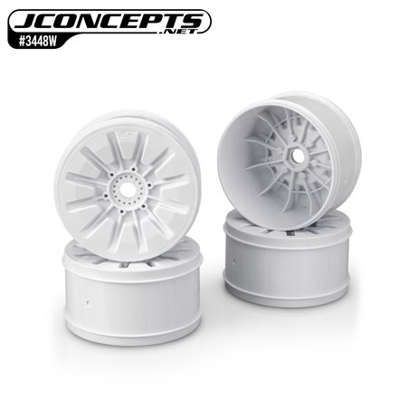 Pioneer - 1:8th truck wheel, 4.0" - white, 4pc