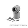 Aggressor - 2.6 x 3.8" 17mm hex Monster Truck wheel, (silver) with interchangeable hubs (Traxxas Maxx, Losi LMT) Aggressor - 2.6 x 3.8" 17mm hex Monster Truck wheel, (silver) with interchangeable hubs (Traxxas Maxx, Losi LMT)
