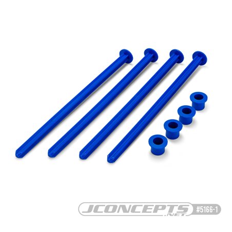 JConcepts - 1/8th truck off-road tire stick - holds 4 mounted tires (blue) - 4pc.