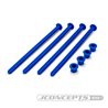 JConcepts - 1/8th truck off-road tire stick - holds 4 mounted tires (blue) - 4pc. JConcepts - 1/8th truck off-road tire stick - holds 4 mounted tires (blue) - 4pc.