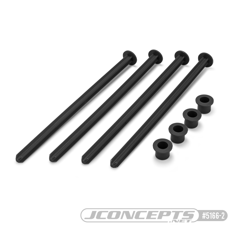 JConcepts - 1/8th truck off-road tire stick - holds 4 mounted tires (black) - 4pc. JConcepts - 1/8th truck off-road tire stick - holds 4 mounted tires (black) - 4pc.