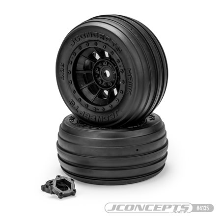 Hawk - Platinum compound, sand front tire - Fits, X-Maxx, XRT, pre-mounted on #3425B JConcepts wheels
