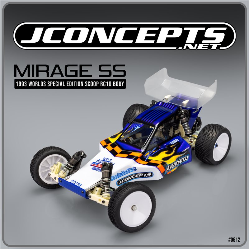 Mirage WSE SS, 1993 Worlds Special edition scoop RC10 body w/5.5" wing