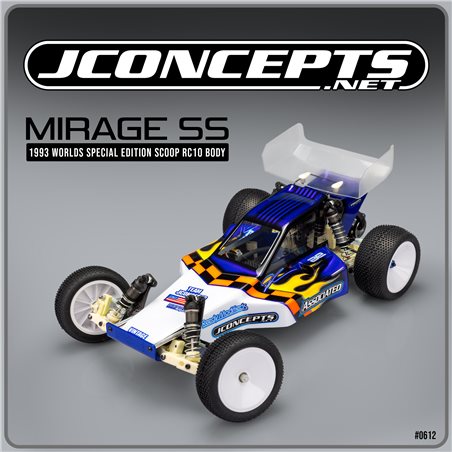 Mirage WSE SS, 1993 Worlds Special edition scoop RC10 body w/5.5" wing