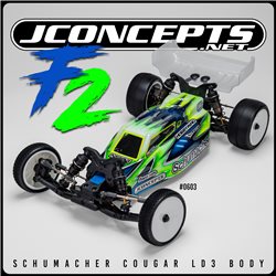 F2 - Schumacher Cougar LD3 body w/ carpet | turf | dirt wing