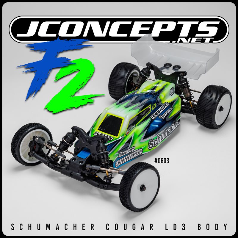 F2 - Schumacher Cougar LD3 body w/ carpet | turf | dirt wing F2 - Schumacher Cougar LD3 body w/ carpet | turf | dirt wing