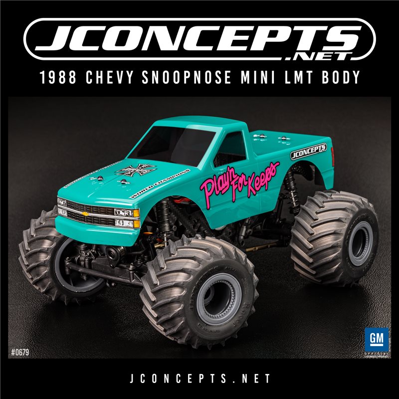 1988 Chevy Snoopnose body (Fits - Mini LMT, includes JC 5230 body mounts)