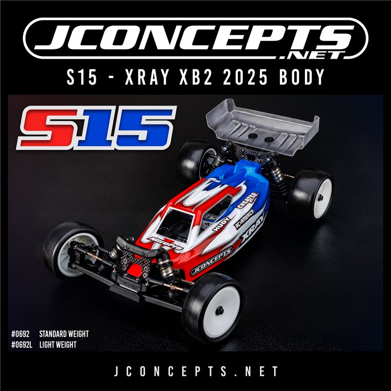 S15 - XRAY XB2 2025 body w/ carpet | turf | dirt wing