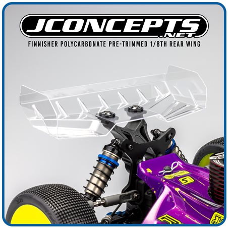 JConcepts - Finnisher polycarbonate pre-trimmed 1/8th rear wing, 1.5mm thickness