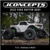 2023 Ford Raptor, pre-cut (Fits - Traxxas X-Maxx, requires JC 5131 body mount assembly) 2023 Ford Raptor, pre-cut (Fits - Traxxas X-Maxx, requires JC 5131 body mount assembly)