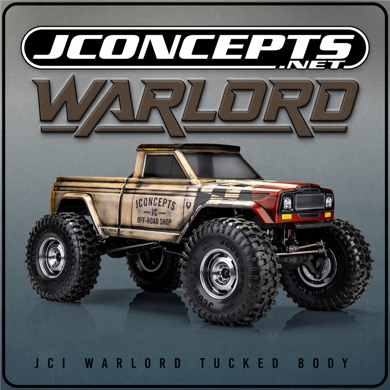 JCI Warlord tucked body, pre-cut (Fits - Traxxas TRX-4 Sport, Enduro, Axial, Vanquish 12.3" wheelbase)