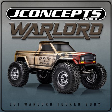 JCI Warlord tucked body, pre-cut (Fits - Traxxas TRX-4 Sport, Enduro, Axial, Vanquish 12.3" wheelbase)