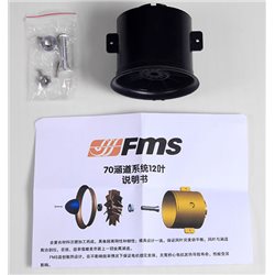 Ducted Fan 70mm 12-blad 2845-KV2750 V2 FMS*