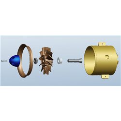 Ducted Fan 70mm 12-blad utan motor FMS