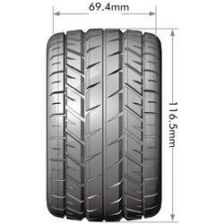 Däck & Fälg MT-ROCKET 1/10 Soft (Lös 12, 14 & 17mm Hex) (2)