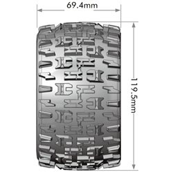 Däck & Fälg MT-PIONEER 1/10 Soft (Lös 12, 14 & 17mm Hex) (2)