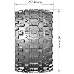 Däck & Fälg MT-UPHILL 1/10 Soft (Lös 12, 14 & 17mm Hex) (2)